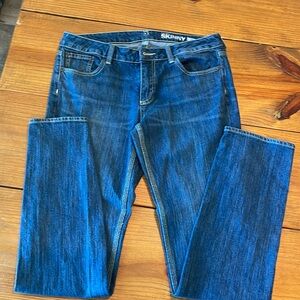 Low Rise, stretch skinny jeans.